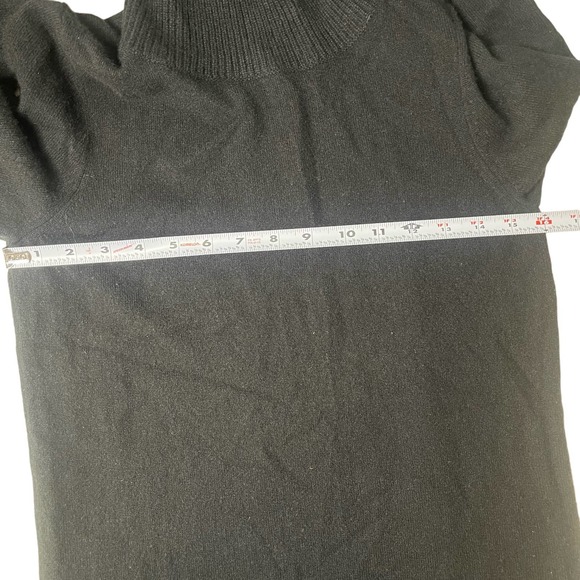 Kinross Cashmere Black Chunky T-Neck Dress Sheath Long Sleeve Sz S RN 104647 - Picture 10 of 14